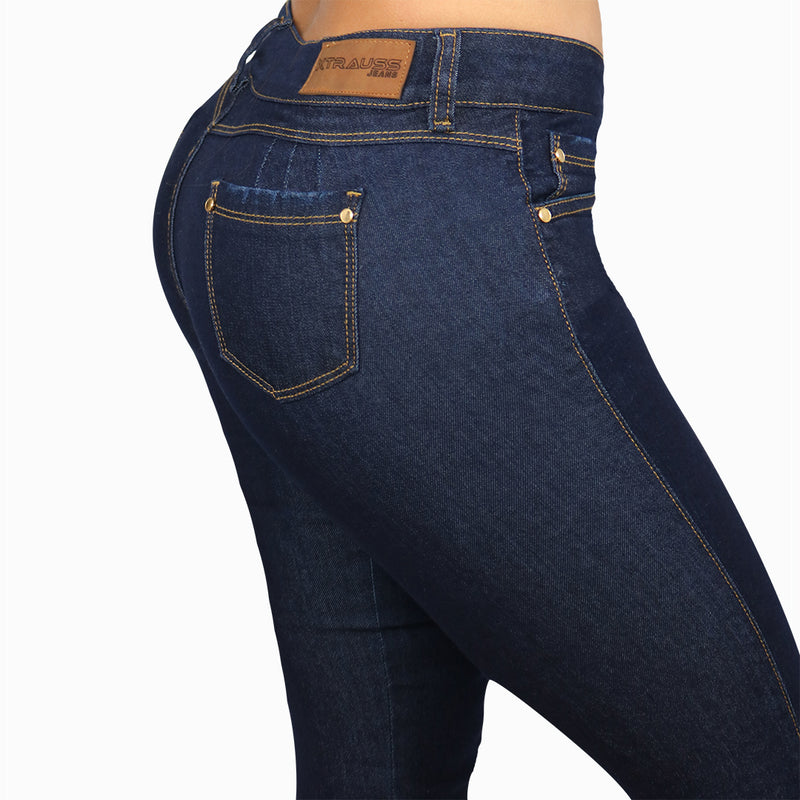 Jean dama licrado azul