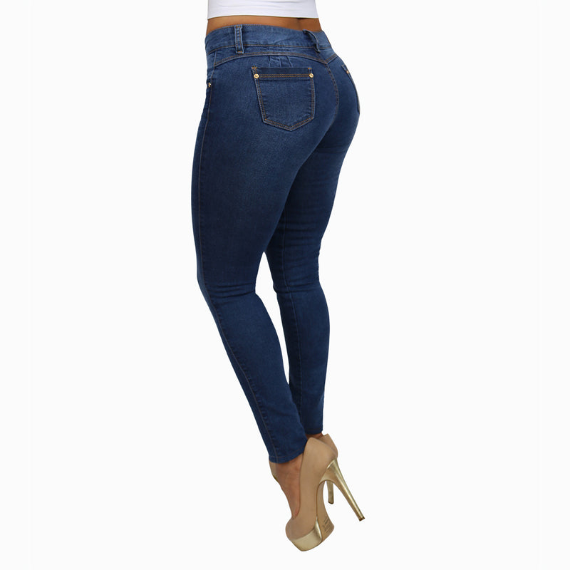 Jean dama licrado azul